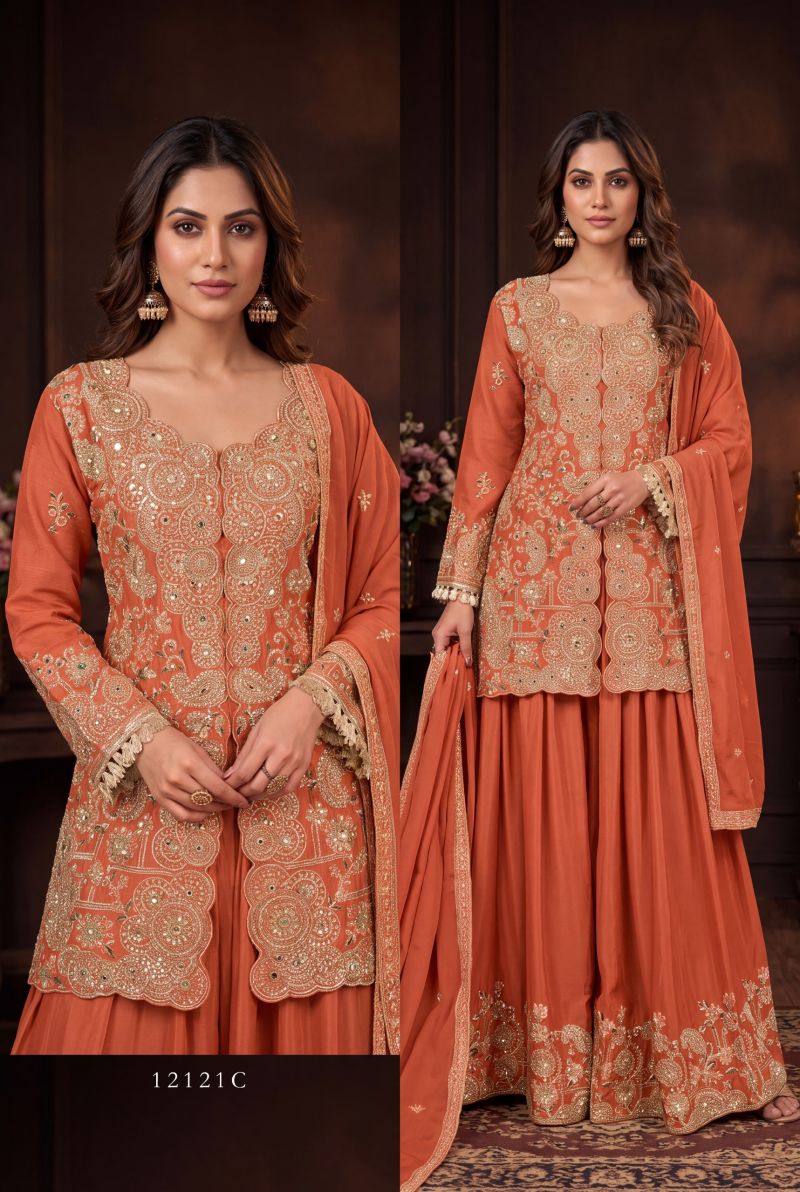 Aurraa Mandira Chinon Embroidered Salwar Kameez Collection — Designer Readymade Suits, Vardan Ethnic wholesale from Surat — Photo 5