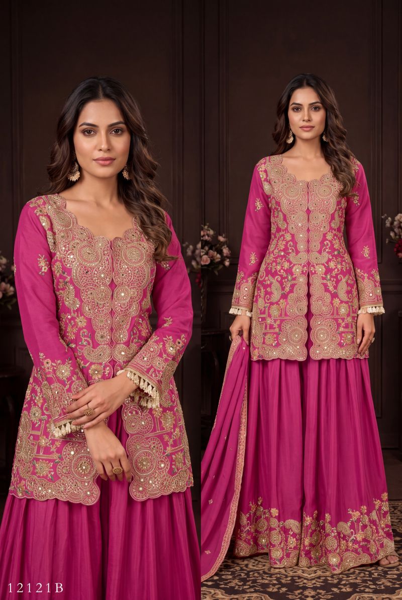 Aurraa Mandira Chinon Embroidered Salwar Kameez Collection — Designer Readymade Suits, Vardan Ethnic wholesale from Surat — Photo 4