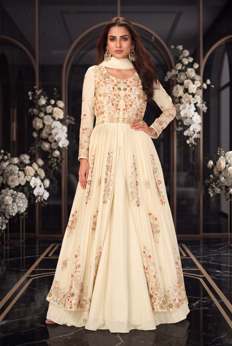 Aurraa Mastani Additional Chinon Embroidered Indo Western Collection