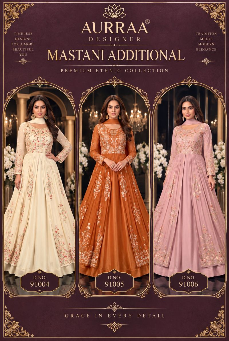 Aurraa Mastani Additional Chinon Embroidered Indo Western Collection — Indo Western, Vardan Ethnic wholesale from Surat — Photo 3