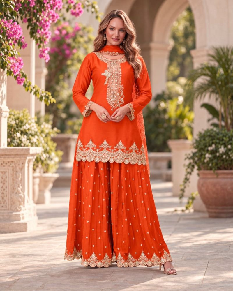 Aurraa Rangoon Premium Chinon Embroidered Salwar Kameez Collection
