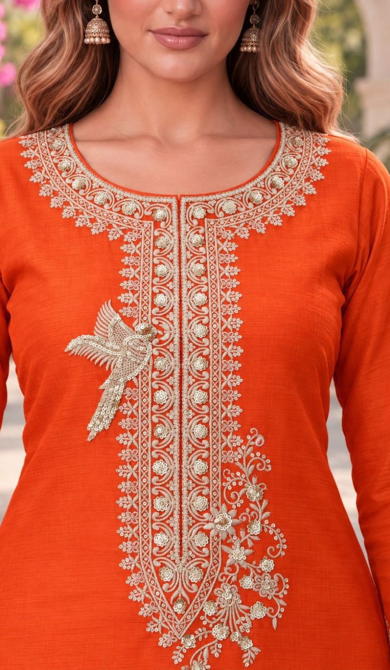 Aurraa Rangoon Premium Chinon Embroidered Salwar Kameez Collection — Wholesale Salwar Suits, Vardan Ethnic wholesale from Surat — Photo 7
