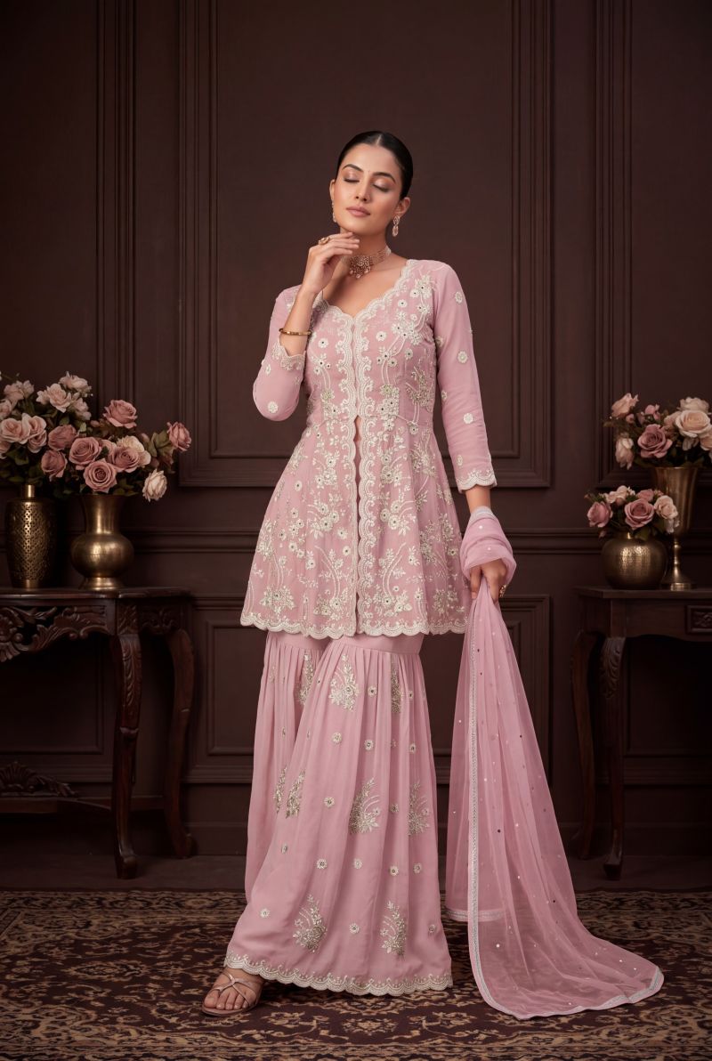 Aurraa Roshni Georgette Embroidered Designer Salwar Kameez Catalog