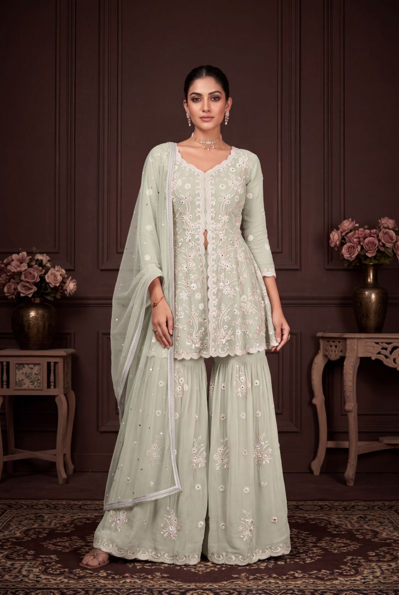 Aurraa Roshni Georgette Embroidered Designer Salwar Kameez Catalog — Wholesale Salwar Suits, Vardan Ethnic wholesale from Surat — view 3