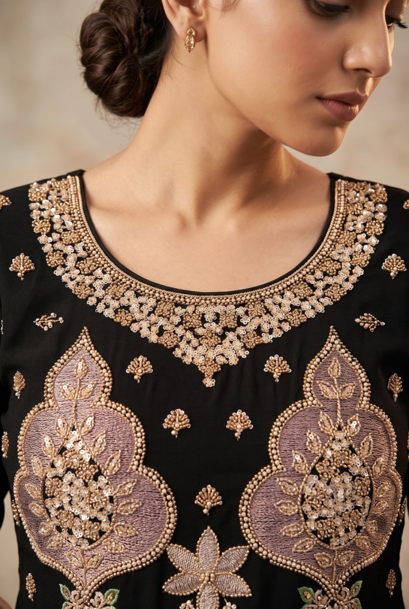 Aurraa Siddhi Chinon Beads Work Designer Salwar Kameez Collection — Wholesale Salwar Suits, Vardan Ethnic wholesale from Surat — view 10