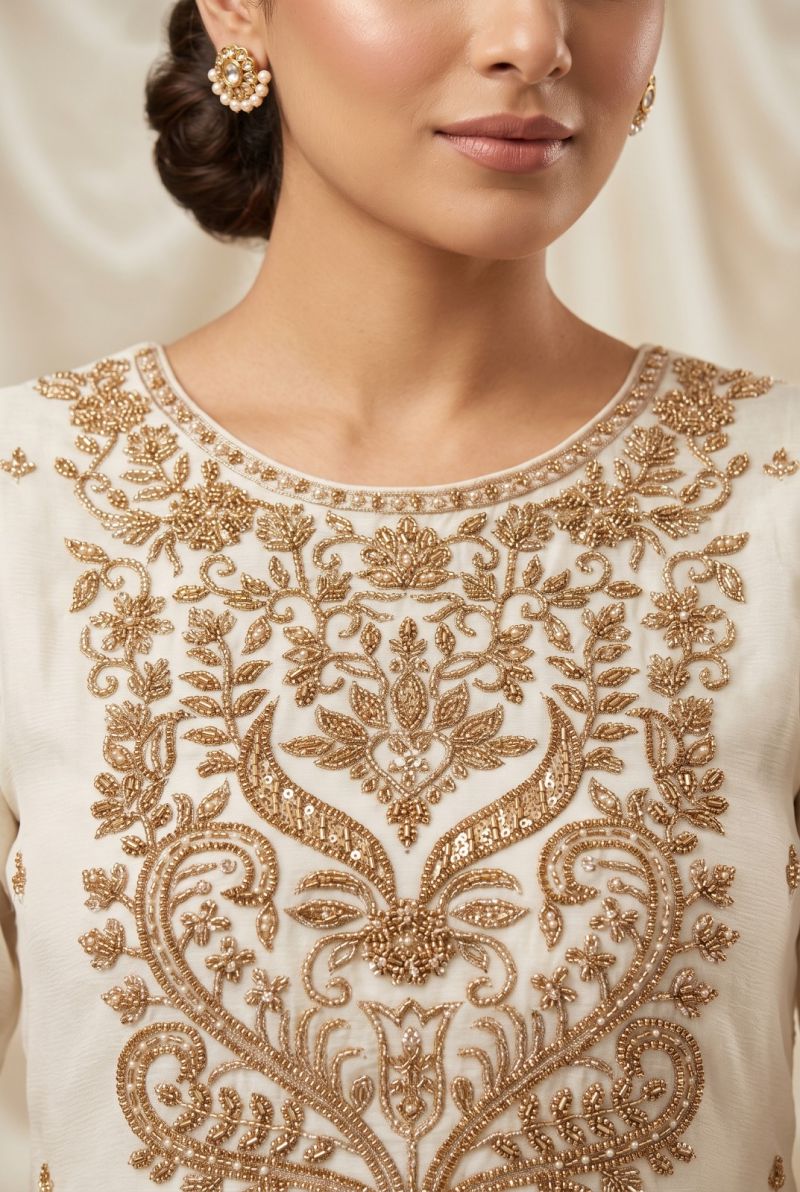 Aurraa Siddhi Chinon Beads Work Designer Salwar Kameez Collection — Wholesale Salwar Suits, Vardan Ethnic wholesale from Surat — view 9