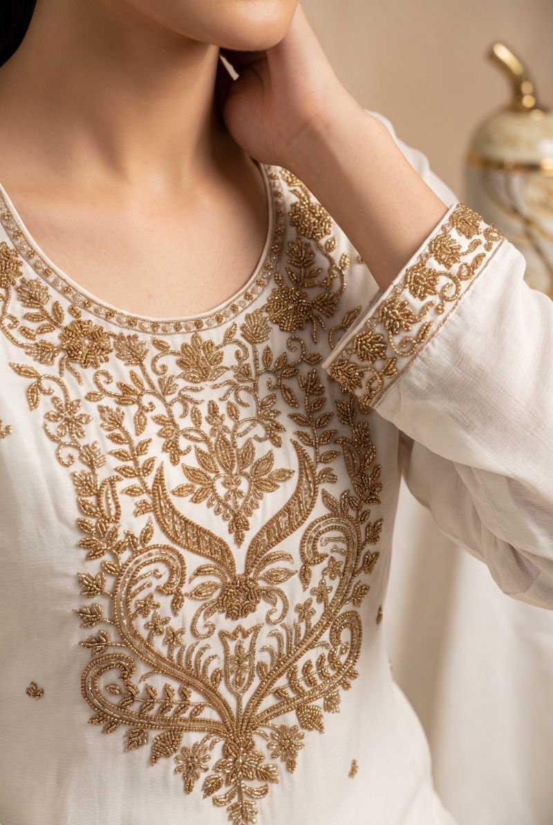 Aurraa Siddhi Chinon Beads Work Designer Salwar Kameez Collection — Wholesale Salwar Suits, Vardan Ethnic wholesale from Surat — view 6