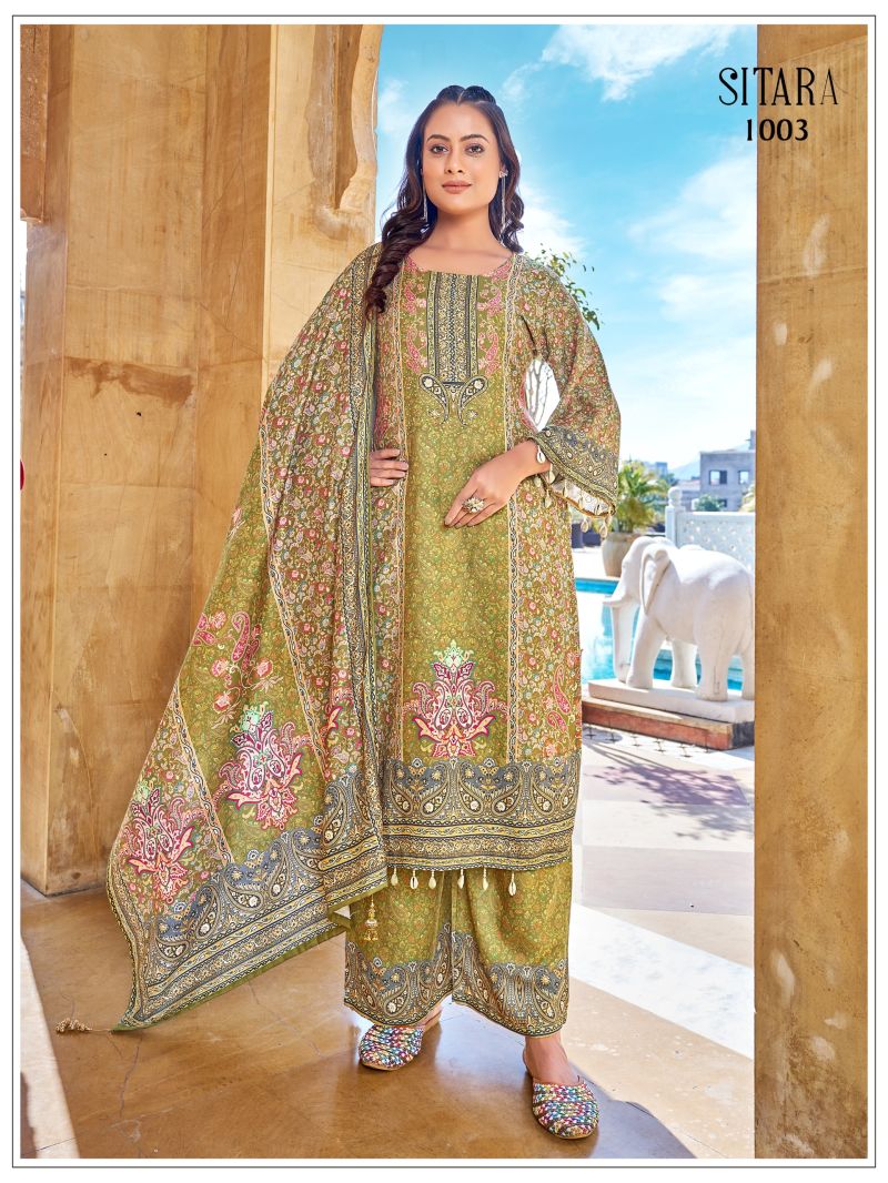 Banwery Sitara Jam Satin Digital Print Readymate Salwar Kameez Collection — Wholesale Salwar Suits, Banwery wholesale from Surat — Photo 3