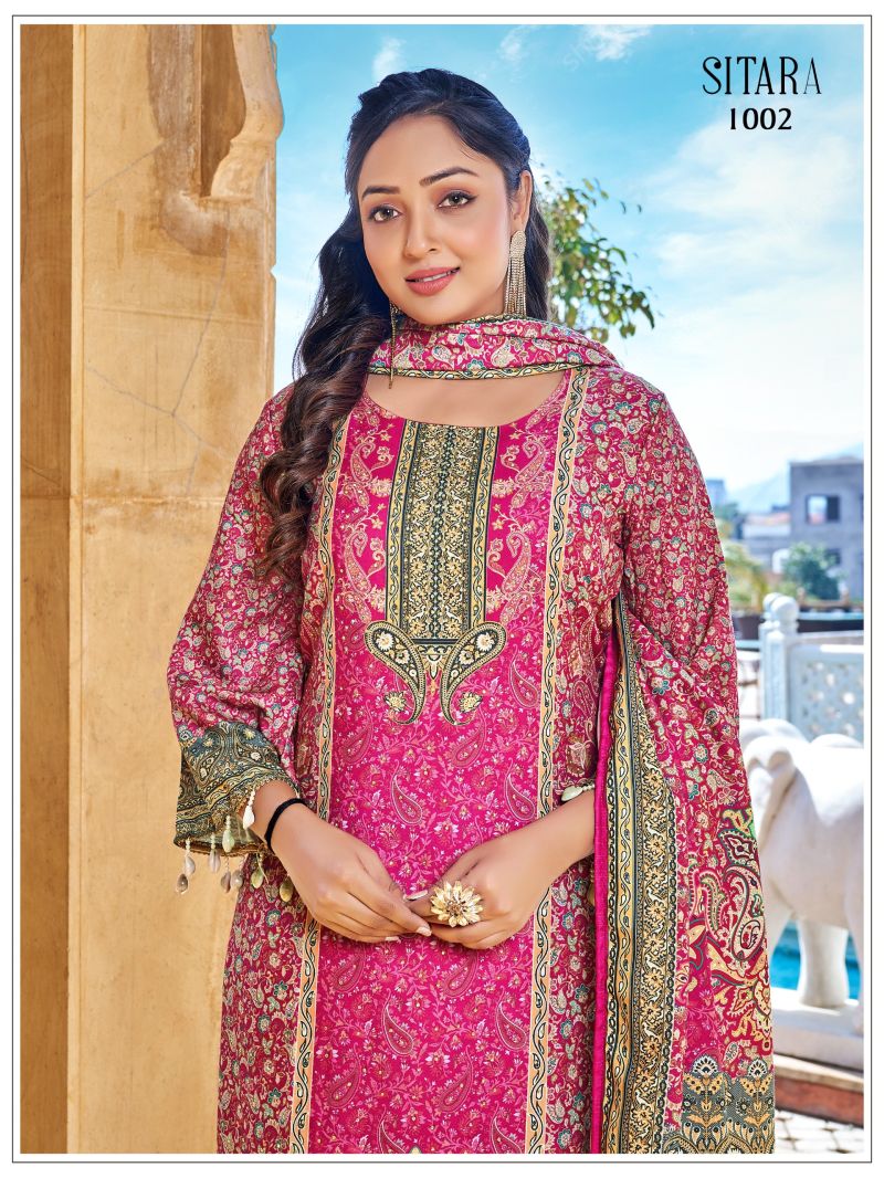 Banwery Sitara Jam Satin Digital Print Readymate Salwar Kameez Collection — Wholesale Salwar Suits, Banwery wholesale from Surat — Photo 5