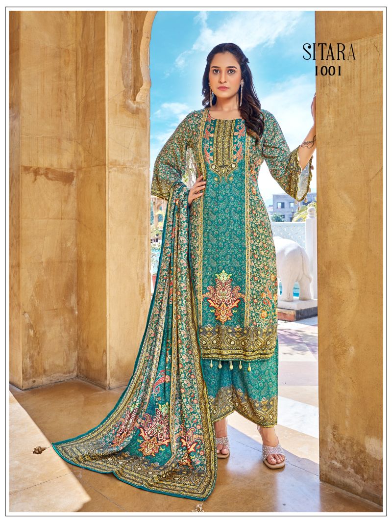 Banwery Sitara Jam Satin Digital Print Readymate Salwar Kameez Collection — Wholesale Salwar Suits, Banwery wholesale from Surat — Photo 2