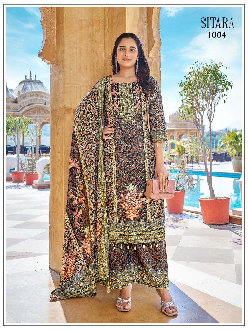 Banwery Sitara Jam Satin Digital Print Readymate Salwar Kameez Collection — Wholesale Salwar Suits, Banwery wholesale from Surat — Photo 7