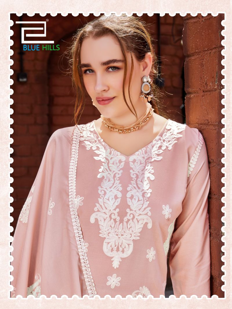 Blue Hills Firdose Rayon Thread Work Kurti With Bottom Dupatta Collection — Wholesale, Blue Hills wholesale from Surat — Photo 4