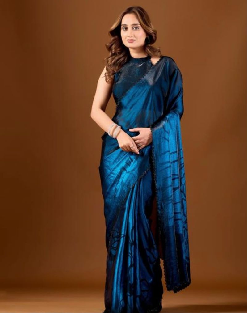 Bt 1314 Soft Space Wholesale Silk Floral Print Saree Collection — Festival Sarees, Vardan Ethnic wholesale from Surat — Photo 2