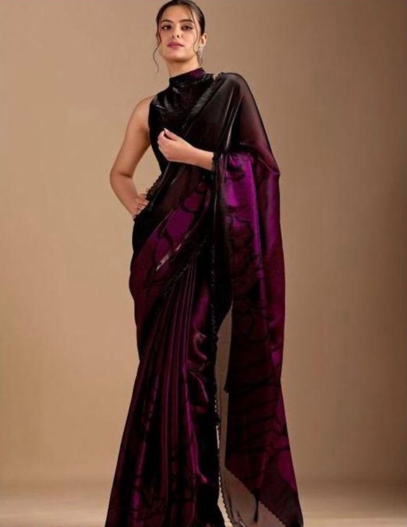 Bt 1314 Soft Space Wholesale Silk Floral Print Saree Collection — Festival Sarees, Vardan Ethnic wholesale from Surat — Photo 8