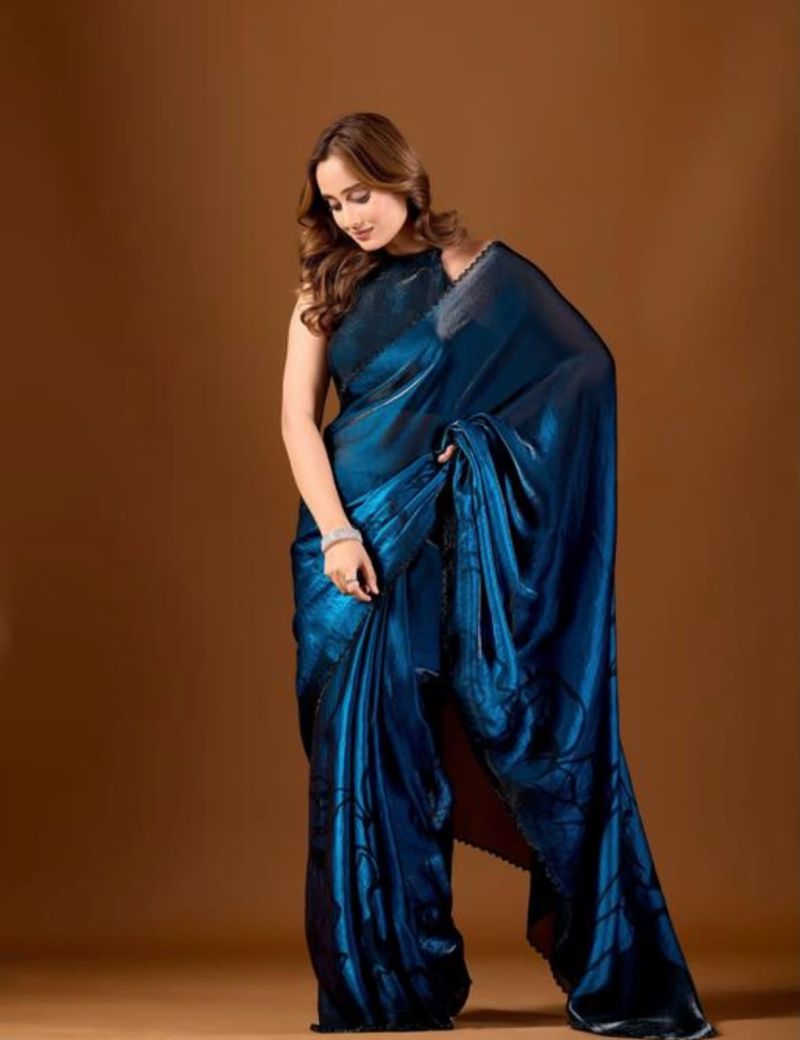 Bt 1314 Soft Space Wholesale Silk Floral Print Saree Collection — Festival Sarees, Vardan Ethnic wholesale from Surat — Photo 7