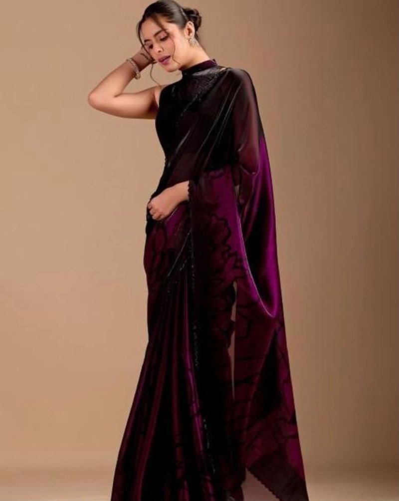 Bt 1314 Soft Space Wholesale Silk Floral Print Saree Collection