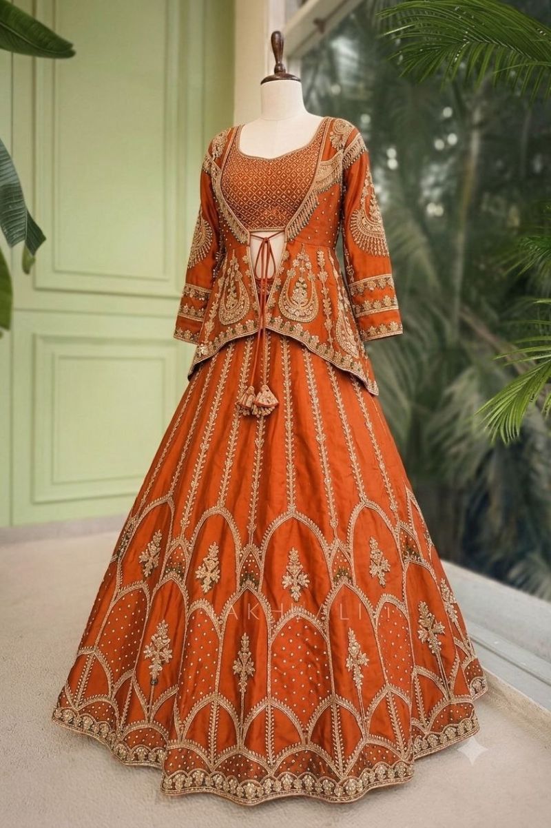 Bt 7165 Heavy Crepe Silk Designer Lehenga Choli With Koti