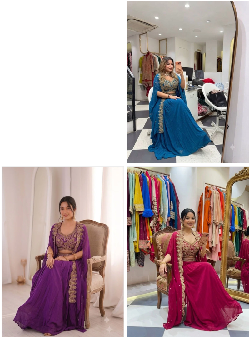 Bt 7170 Natural Crepe Embroidered Party Wear Indo Western Collection — Indo Western, Vardan Ethnic wholesale from Surat — Photo 2