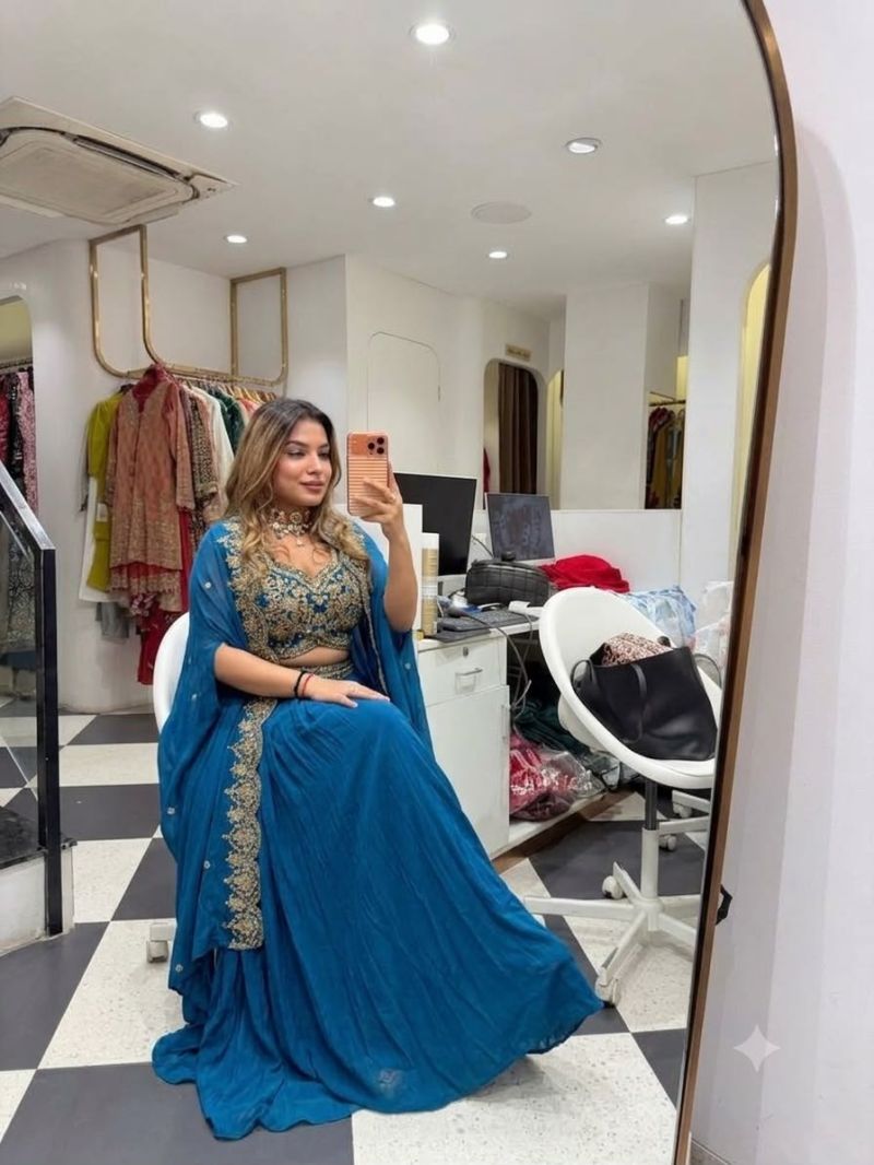 Bt 7170 Natural Crepe Embroidered Party Wear Indo Western Collection — Indo Western, Vardan Ethnic wholesale from Surat — Photo 7
