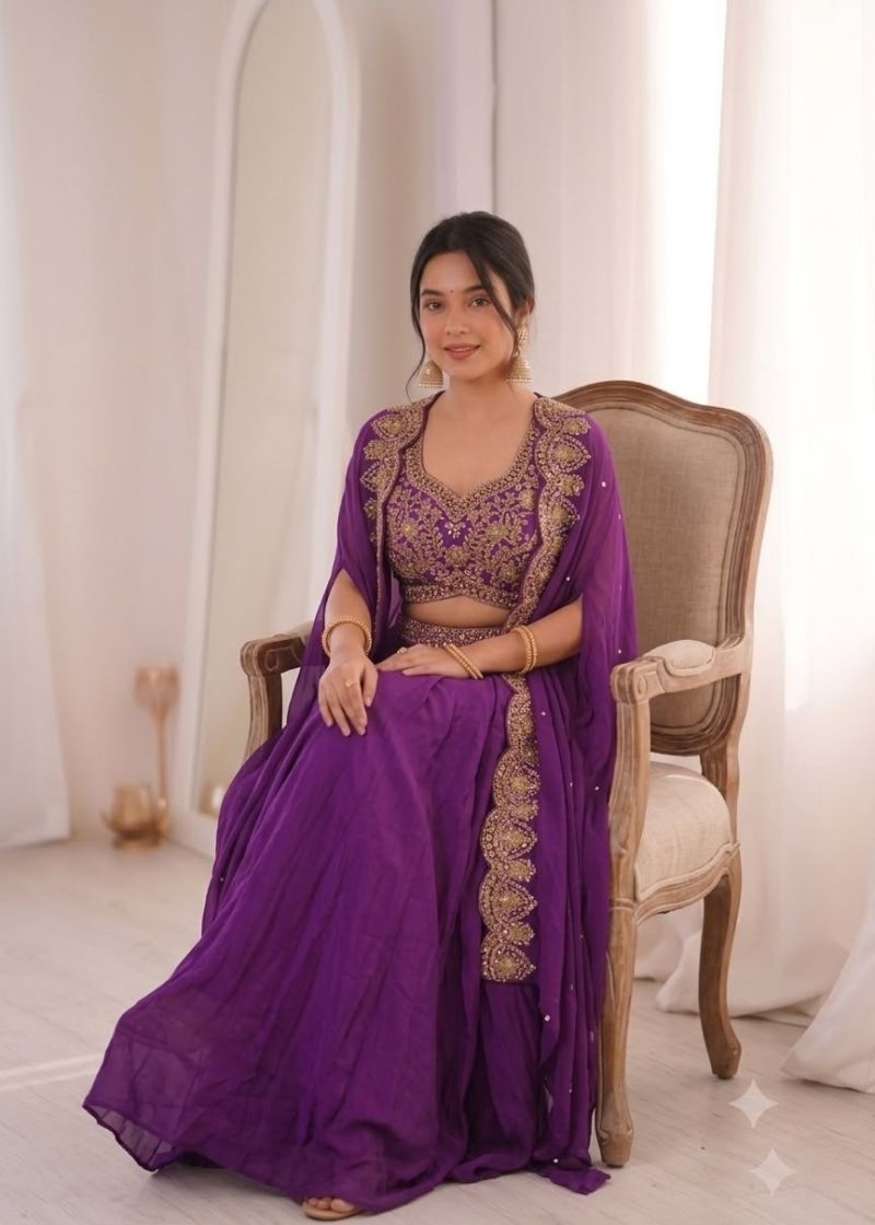 Bt 7170 Natural Crepe Embroidered Party Wear Indo Western Collection — Indo Western, Vardan Ethnic wholesale from Surat — Photo 6
