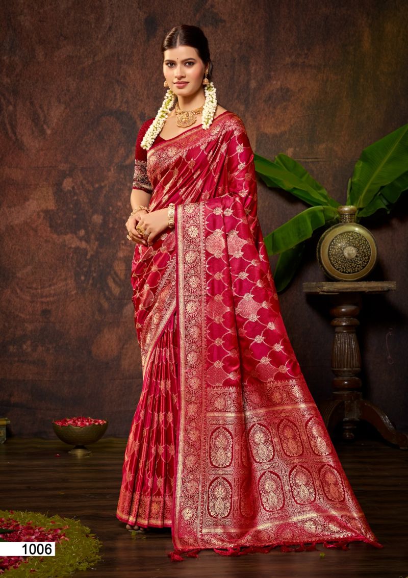 Bunawat Chetnya Satin Silk Sangam Prints Saree Collection — Wholesale Sarees, Bunawat wholesale from Surat — view 2