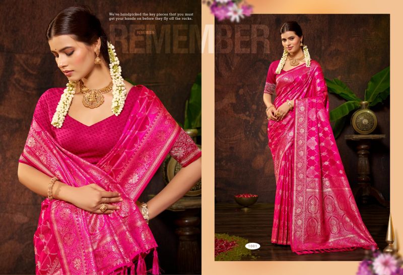 Bunawat Chetnya Satin Silk Sangam Prints Saree Collection — Wholesale Sarees, Bunawat wholesale from Surat — view 6