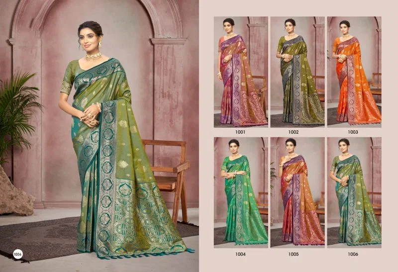 Bunawat Chitra SIlk Vol 1 Soft Silk Woven Worked Saree Collection — Wholesale Sarees, Bunawat wholesale from Surat — Photo 7