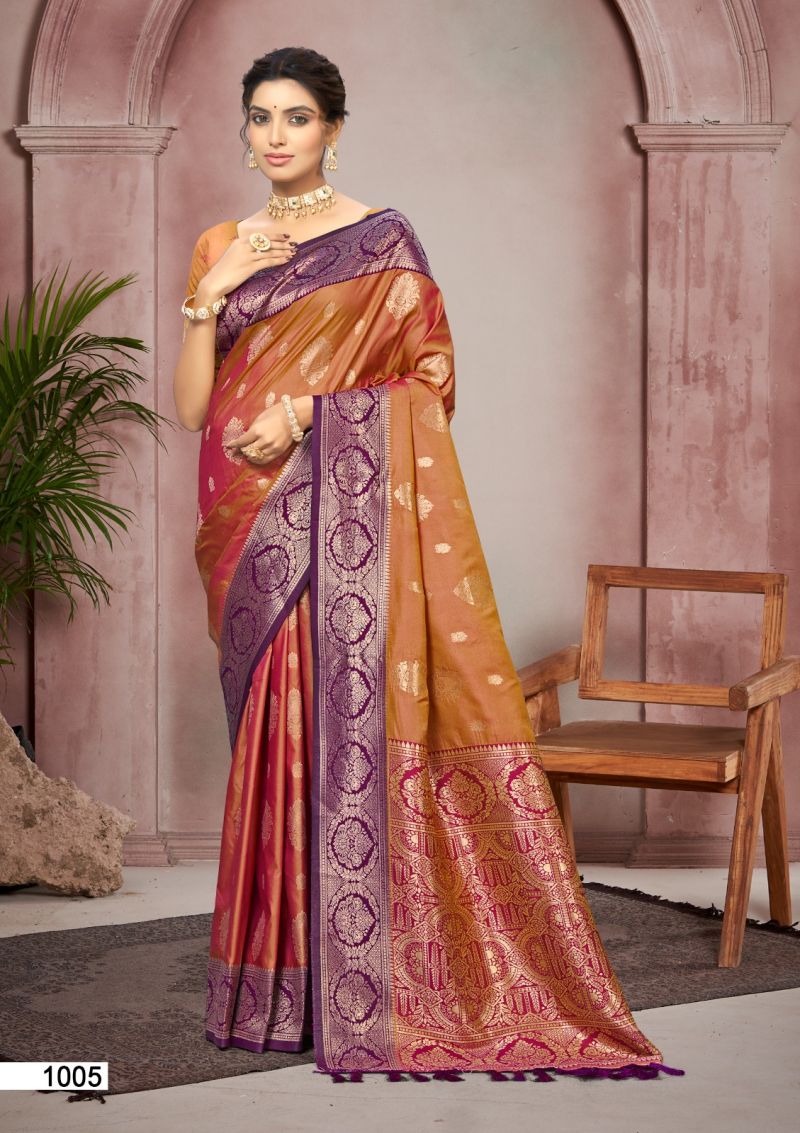 Bunawat Chitra SIlk Vol 1 Soft Silk Woven Worked Saree Collection — Wholesale Sarees, Bunawat wholesale from Surat — Photo 6