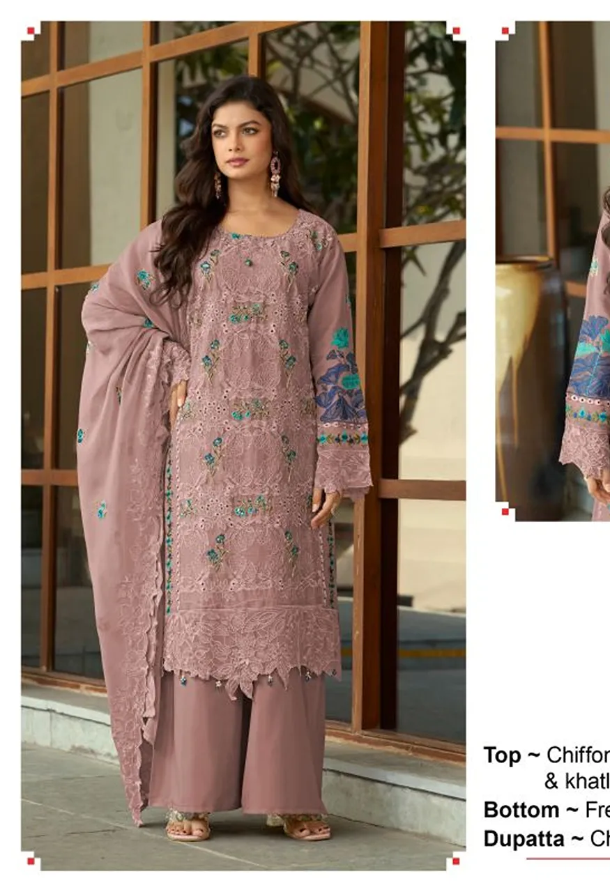 Deepsy D 2415 A To D Chiffon Embroidered Salwar Kameez Catalog — Wholesale Salwar Suits, Deepsy Suit wholesale from Surat — view 2