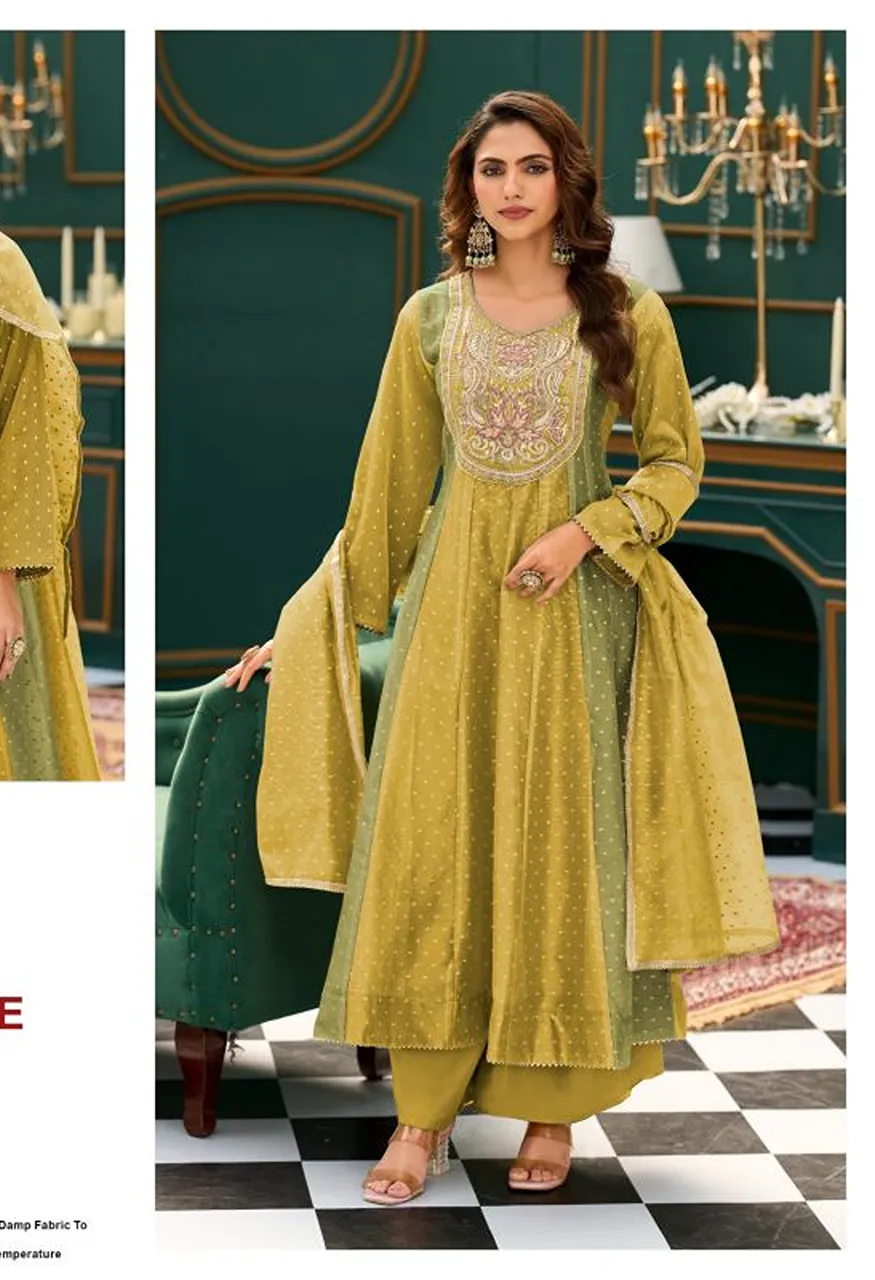 Deepsy D 3532 A To C Readymade Tissue Silk Beats Work Designer Anarkali Suit — Wholesale Anarkali Kurti, Deepsy Suit wholesale from Surat — Photo 3
