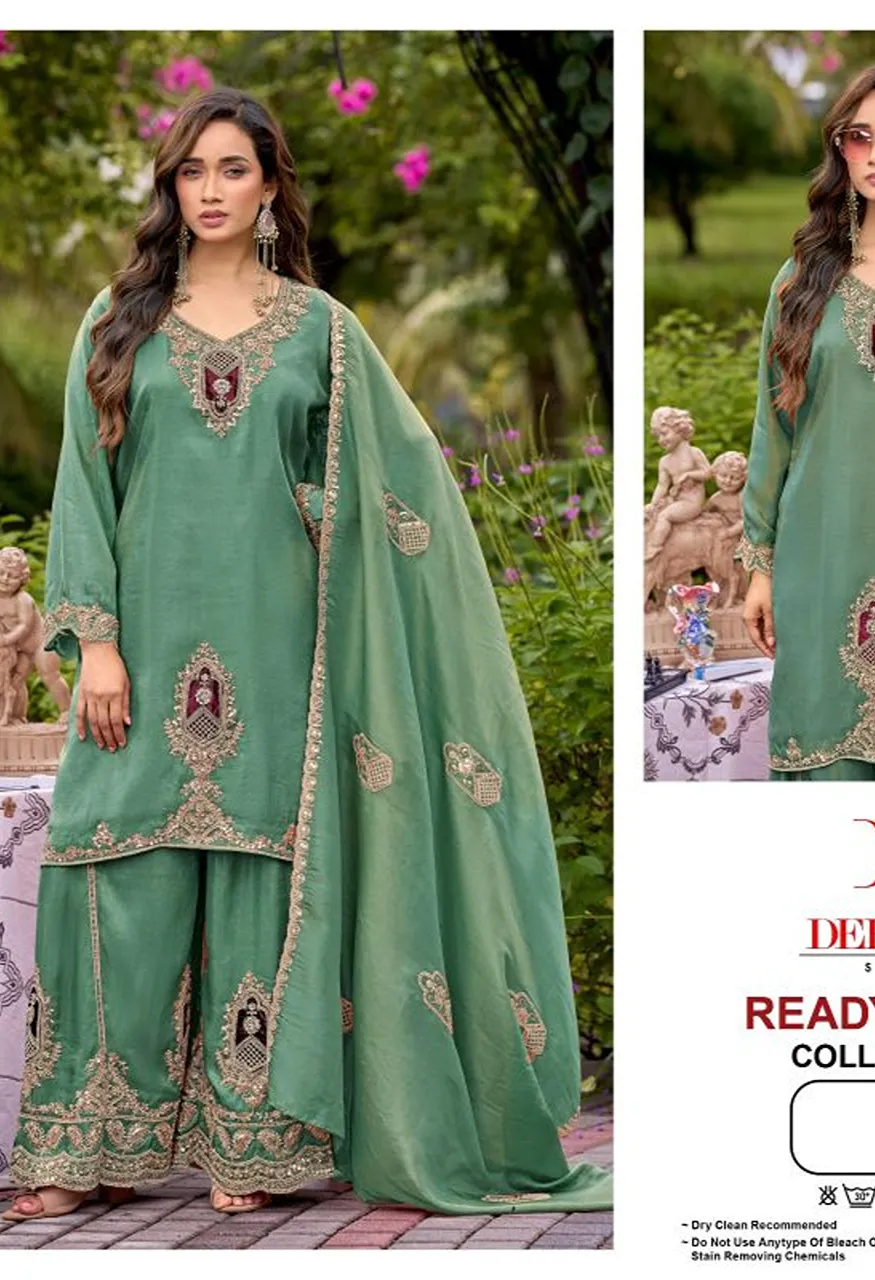 Deepsy D 3536 A To D Readymade Viscose Tissue Silk Beats Work Salwar Kameez — Wholesale Salwar Suits, Deepsy Suit wholesale from Surat — Photo 3