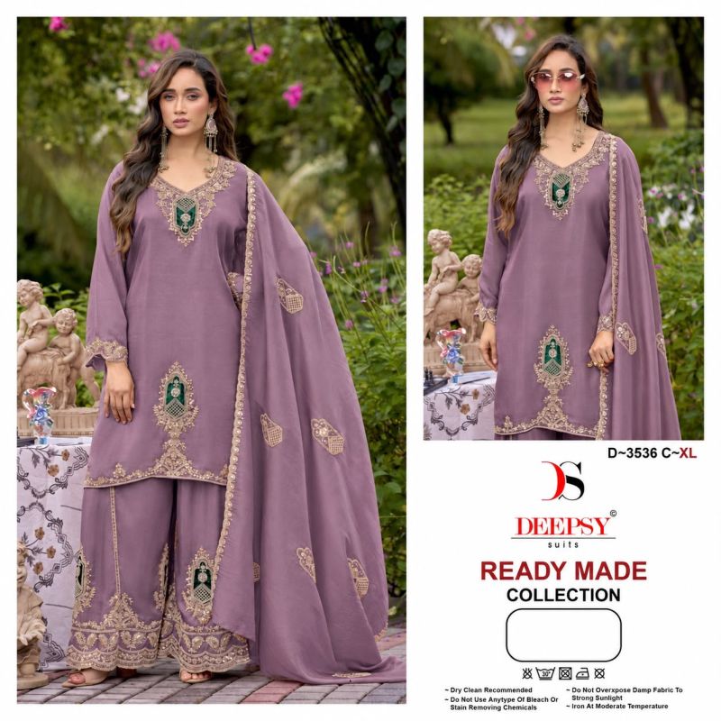 Deepsy D 3536 A To D Readymade Viscose Tissue Silk Beats Work Salwar Kameez — Wholesale Salwar Suits, Deepsy Suit wholesale from Surat — Photo 7