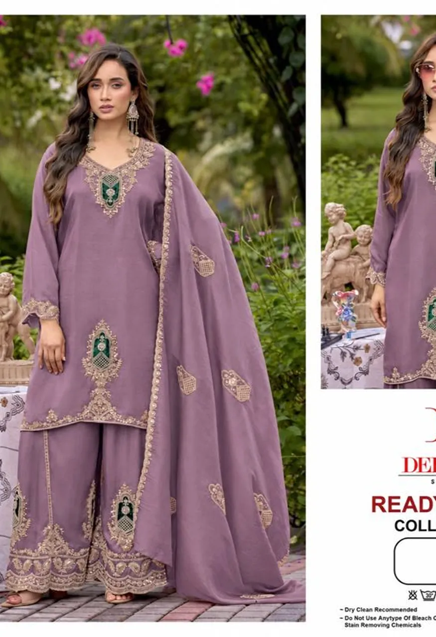 Deepsy D 3536 A To D Readymade Viscose Tissue Silk Beats Work Salwar Kameez — Wholesale Salwar Suits, Deepsy Suit wholesale from Surat — Photo 2