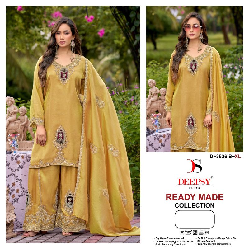 Deepsy D 3536 A To D Readymade Viscose Tissue Silk Beats Work Salwar Kameez — Wholesale Salwar Suits, Deepsy Suit wholesale from Surat — Photo 8