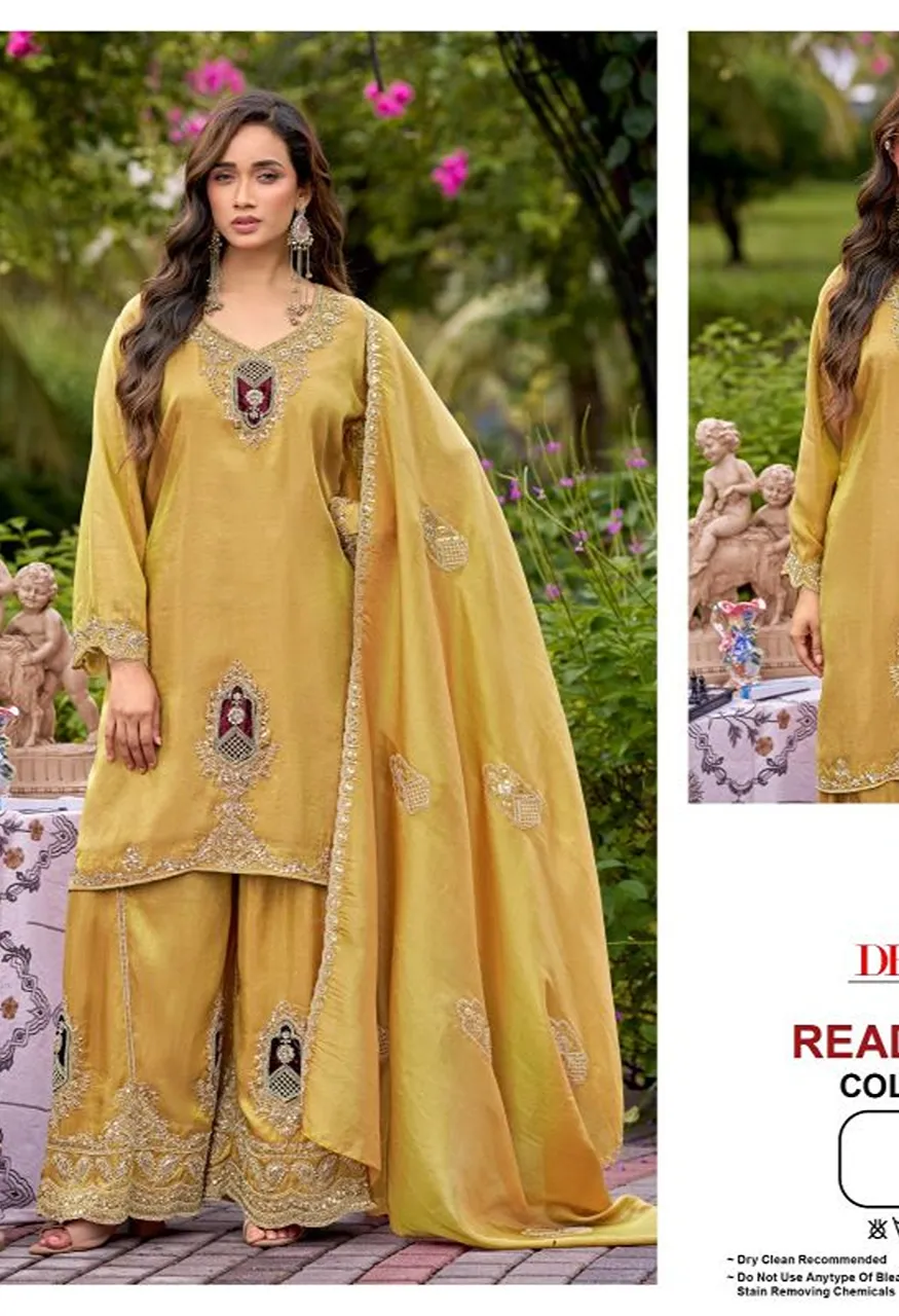 Deepsy D 3536 A To D Readymade Viscose Tissue Silk Beats Work Salwar Kameez