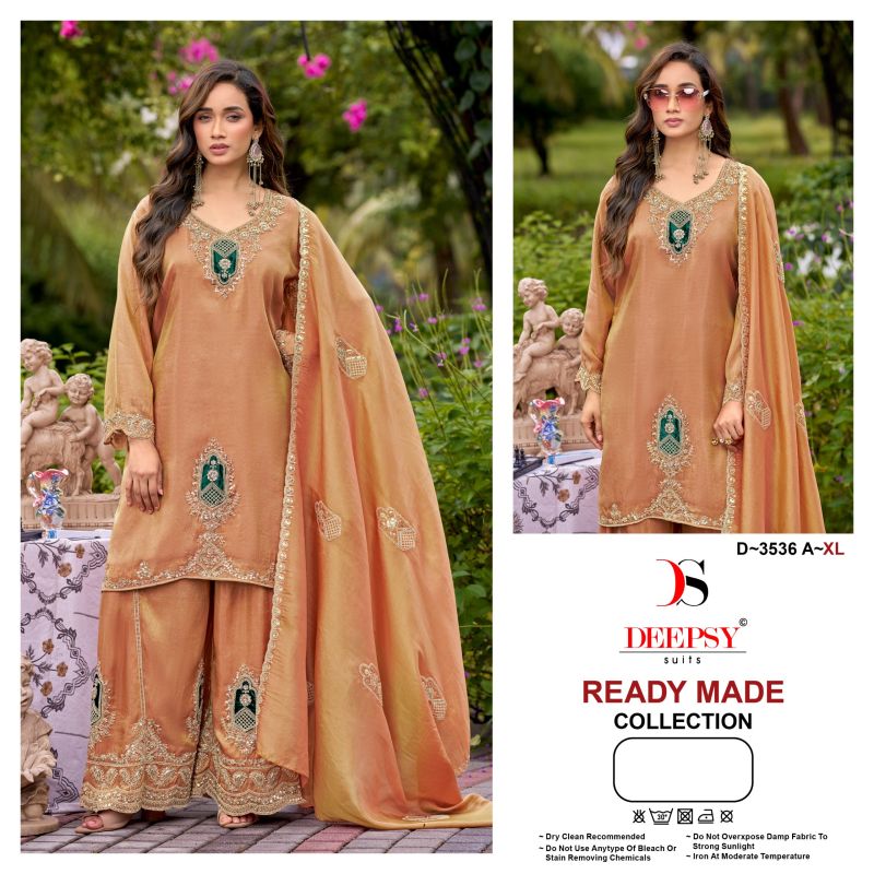Deepsy D 3536 A To D Readymade Viscose Tissue Silk Beats Work Salwar Kameez — Wholesale Salwar Suits, Deepsy Suit wholesale from Surat — Photo 9