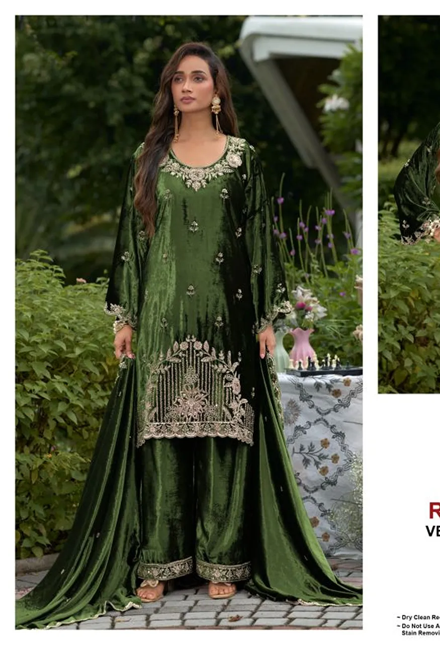 Deepsy D 3568 A To D Readymade Ice Velvet Beats Work Salwar Kameez Catalog — Wholesale Salwar Suits, Deepsy Suit wholesale from Surat — Photo 4
