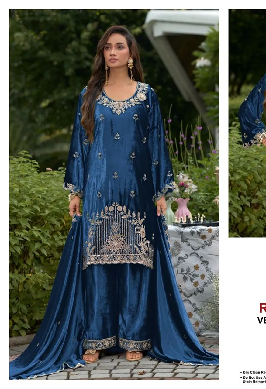 Deepsy D 3568 A To D Readymade Ice Velvet Beats Work Salwar Kameez Catalog — Wholesale Salwar Suits, Deepsy Suit wholesale from Surat — Photo 3