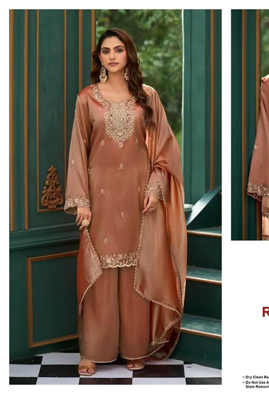 Deepsy D 3576 A To D Readymade Kimkhab Silk Beats Work Salwar Kameez Catalog — Wholesale Salwar Suits, Deepsy Suit wholesale from Surat — Photo 4