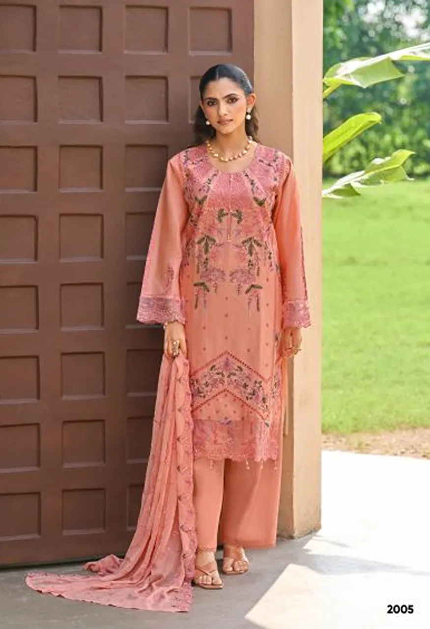 Deepsy Elaf Exclusive Vol 2 Cotton Dupatta Lawn Cotton Patch Embroidered Salwar Kameez — Wholesale Salwar Suits wholesale from Surat — Photo 3