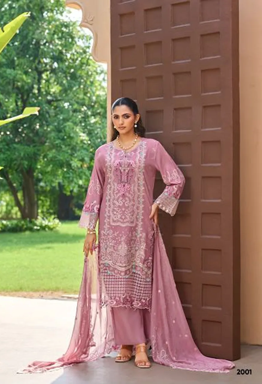 Deepsy Elaf Exclusive Vol 2 Cotton Dupatta Lawn Cotton Patch Embroidered Salwar Kameez — Wholesale Salwar Suits wholesale from Surat — Photo 2