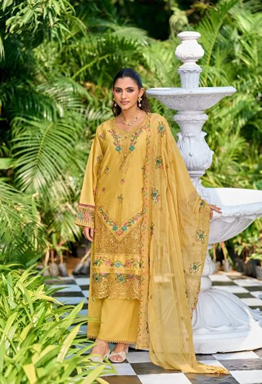 Deepsy Elaf Exclusive Vol 2 Cotton Dupatta Lawn Cotton Patch Embroidered Salwar Kameez