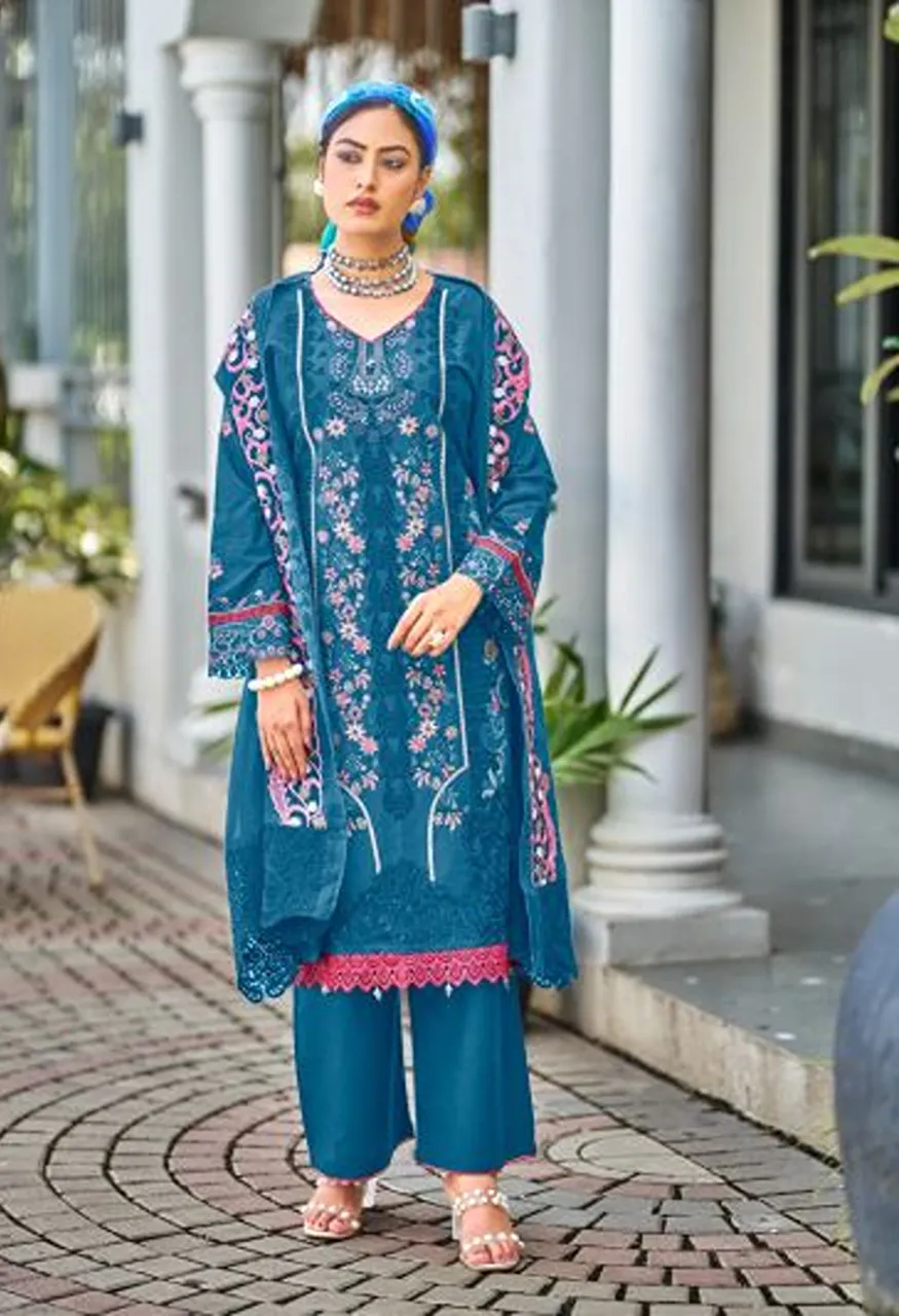 Deepsy Elaf Premium Vol 11 Cotton Self Embroidered Salwar Kameez Collection — Wholesale Salwar Suits, Deepsy Suit wholesale from Surat — Photo 4