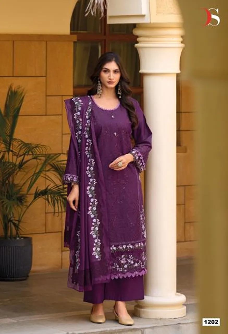 Deepsy Elaf Premium Vol 12 Cotton Self Embroidered Salwar Kameez Catalog — Wholesale Salwar Suits, Deepsy Suit wholesale from Surat — Photo 3