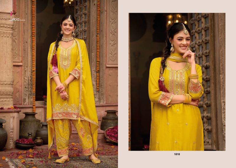 Eba D 1818 Readymade Chinon Embroidered Salwar Kameez Collection — Wholesale Salwar Suits, Eba Lifestyle wholesale from Surat — Photo 2
