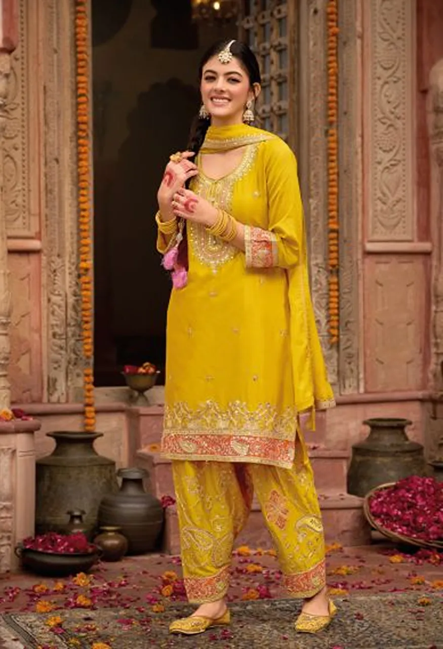 Eba D 1818 Readymade Chinon Embroidered Salwar Kameez Collection