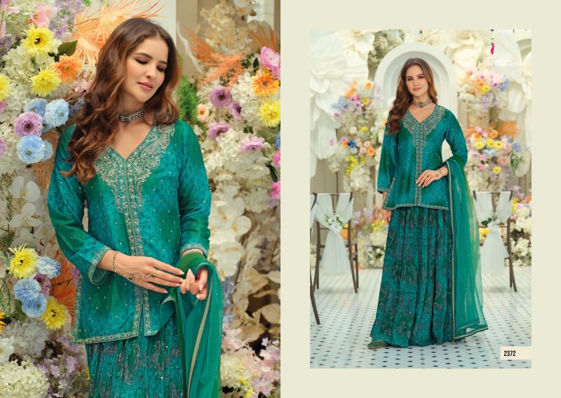 Eba D 2372 Chinon Digital Print Embroidered Designer Salwar Kameez Catalog — Wholesale Salwar Suits, Eba Lifestyle wholesale from Surat — view 2