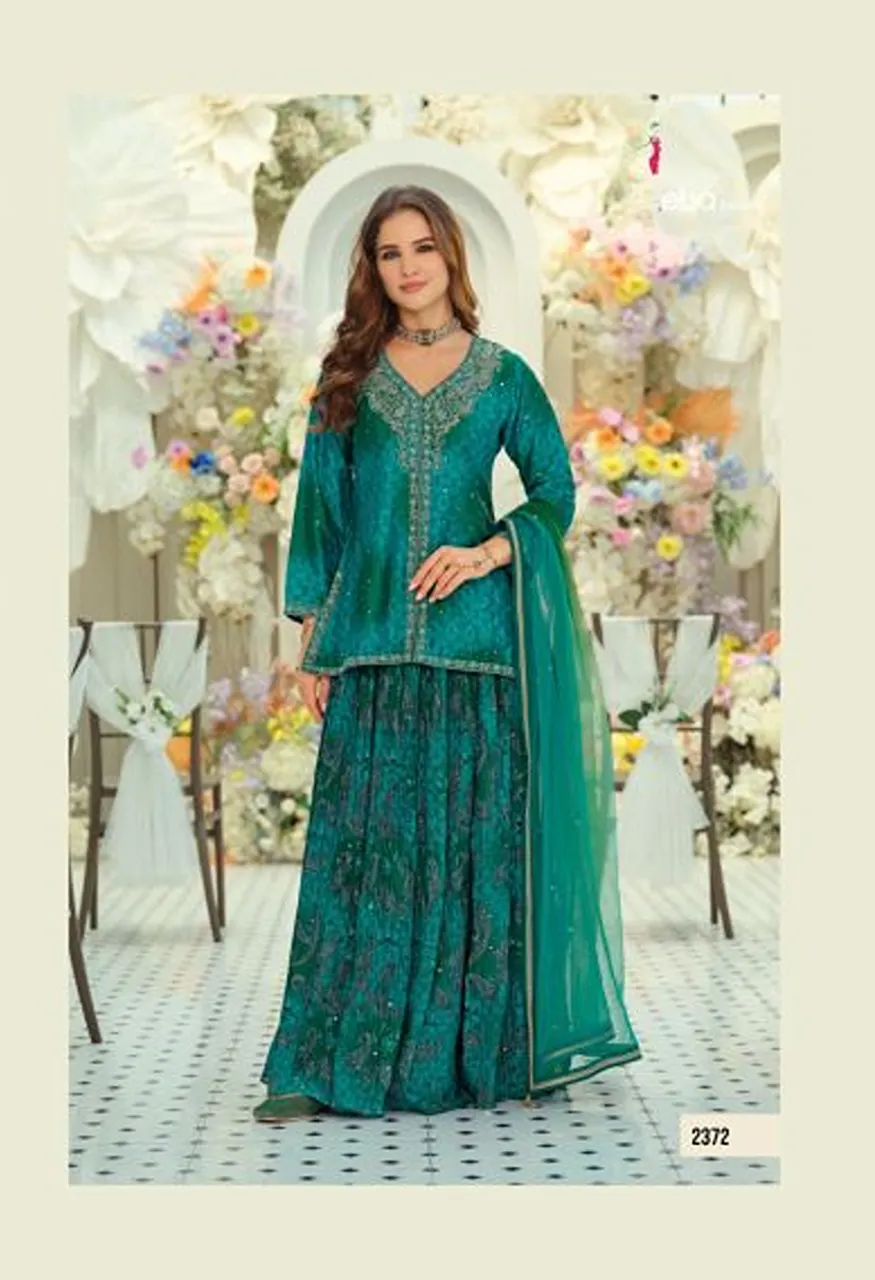 Eba Urvi Chinon Digital Print Embroidered Designer Salwar Kameez — Wholesale Salwar Suits, Eba Lifestyle wholesale from Surat — view 3