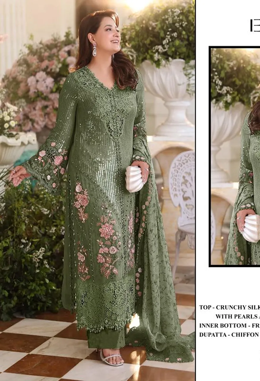 Elan E 60 Crunchy Embroidered Salwar Kameez Collection — Wholesale Pakistani Suits, Vardan Ethnic wholesale from Surat — Photo 2