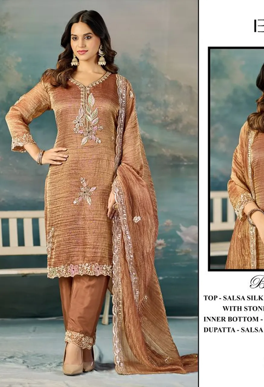 Elan E 64 A To D Salsa Beads Embroidered Salwar Kameez Catalog — Wholesale Salwar Suits, Vardan Ethnic wholesale from Surat — Photo 2